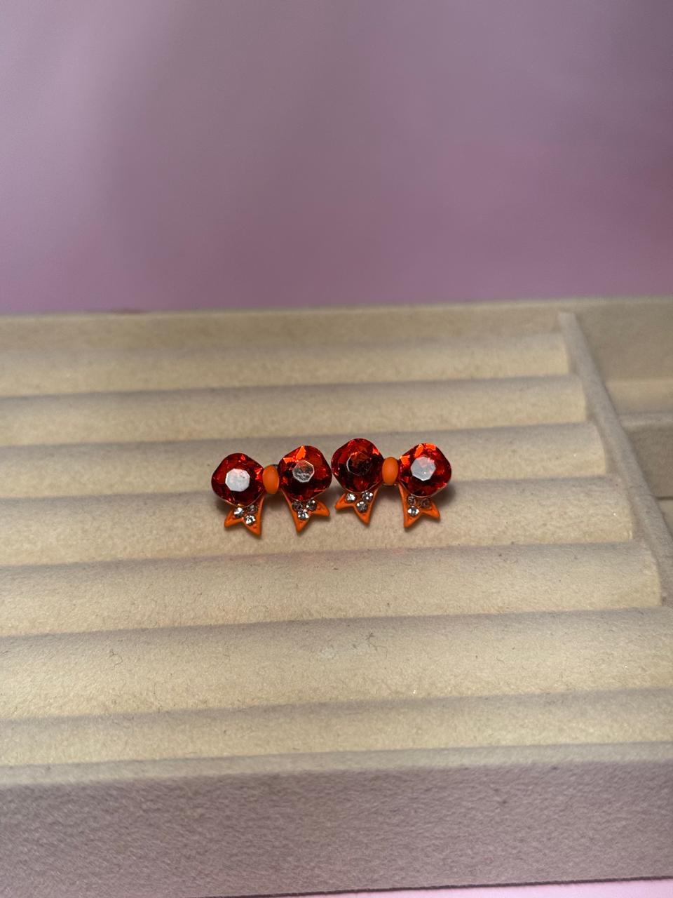Bow Ties Studs - Orange