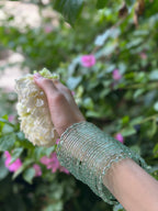 Raindrop bangle (6) sage