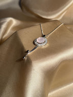 Round Pendant Necklace (Pink)