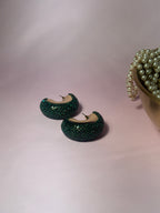 Gem hoops - Green holographic