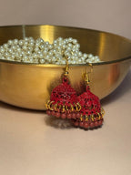Ruhi jhumki - Maroon