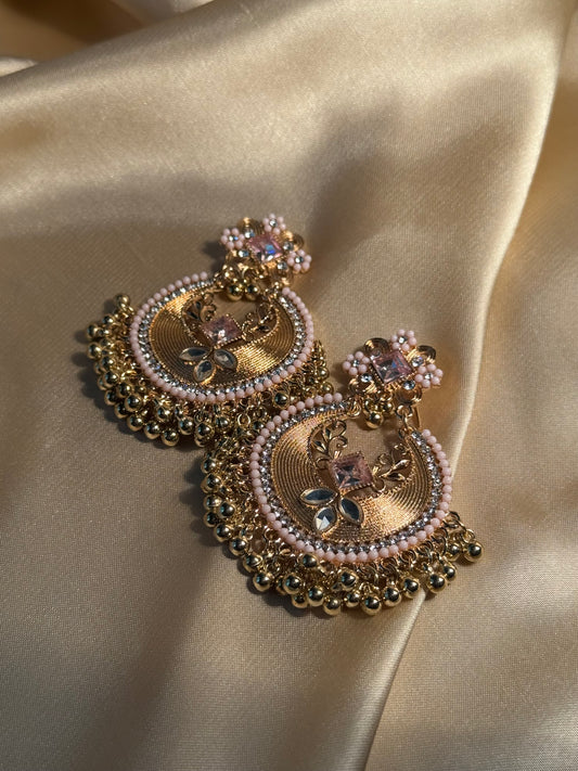 Mahjabeen earrings-pink