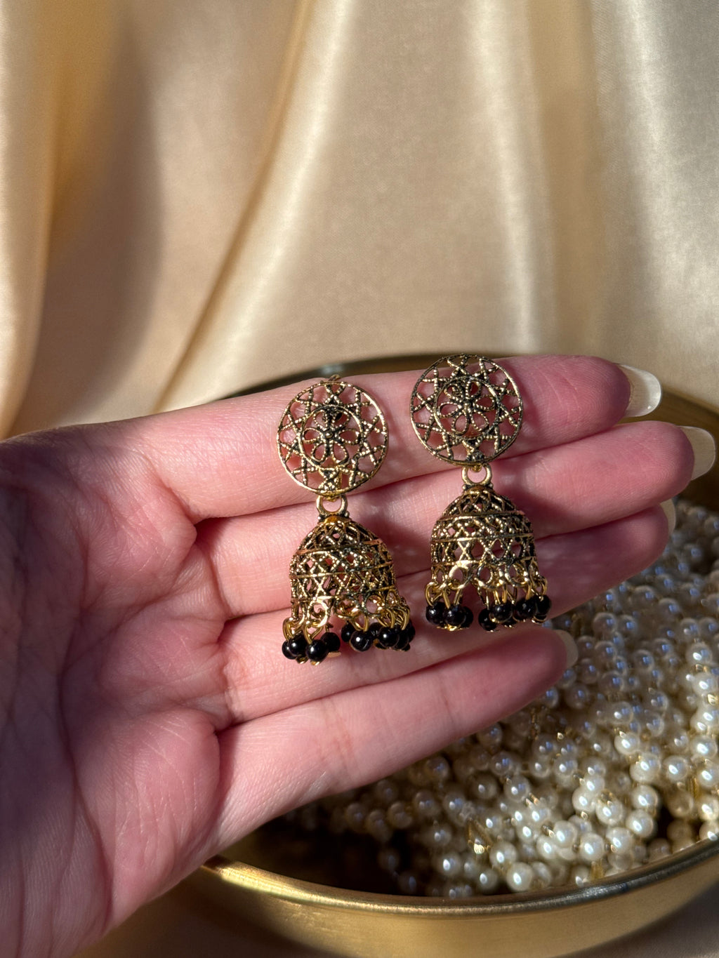 Soraj jhumki  black- rozana