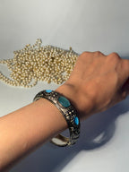 Silver Cuff (bracelet) - Blue