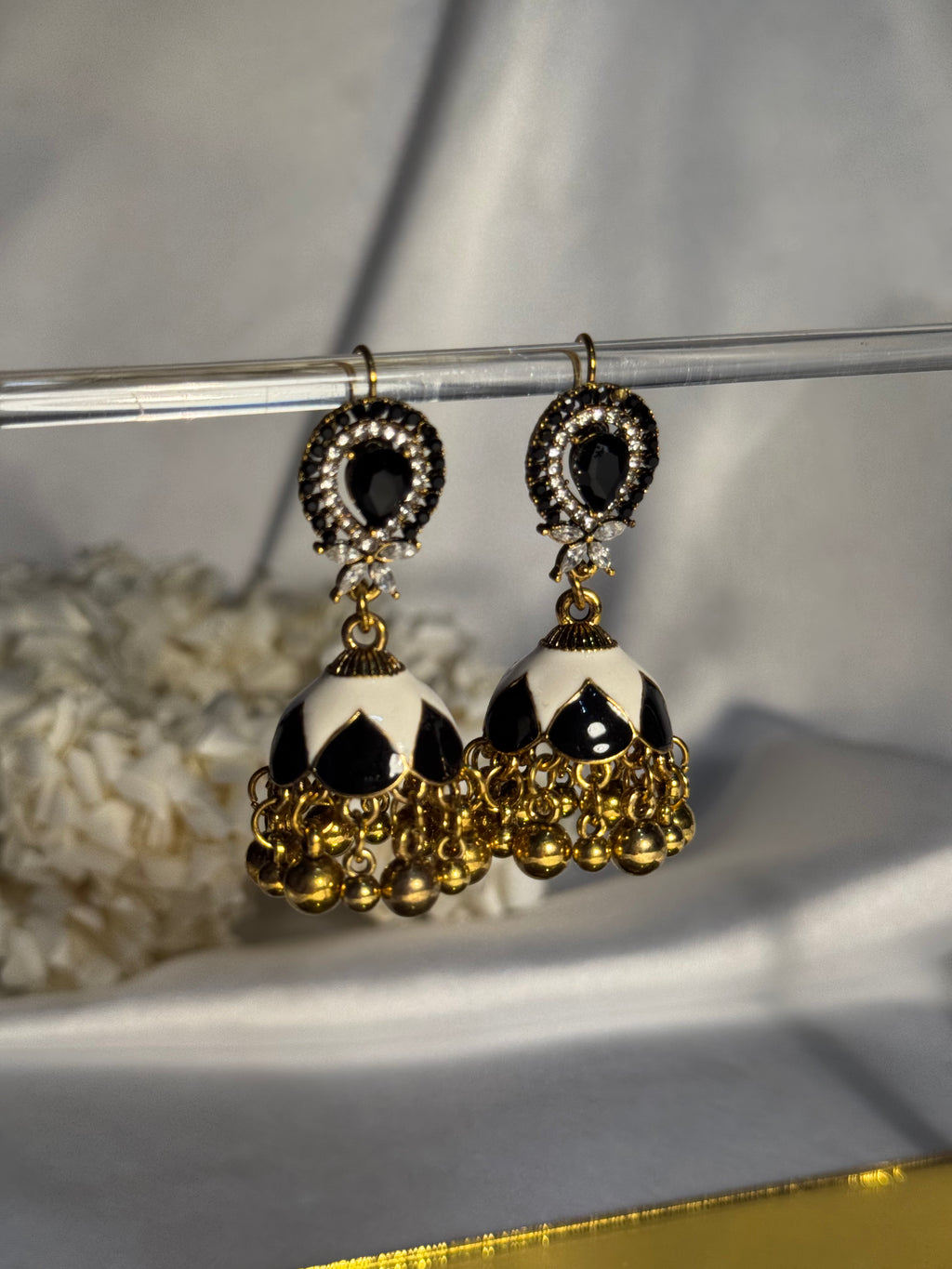 droplet bedazzled Rang-e-desi black and white