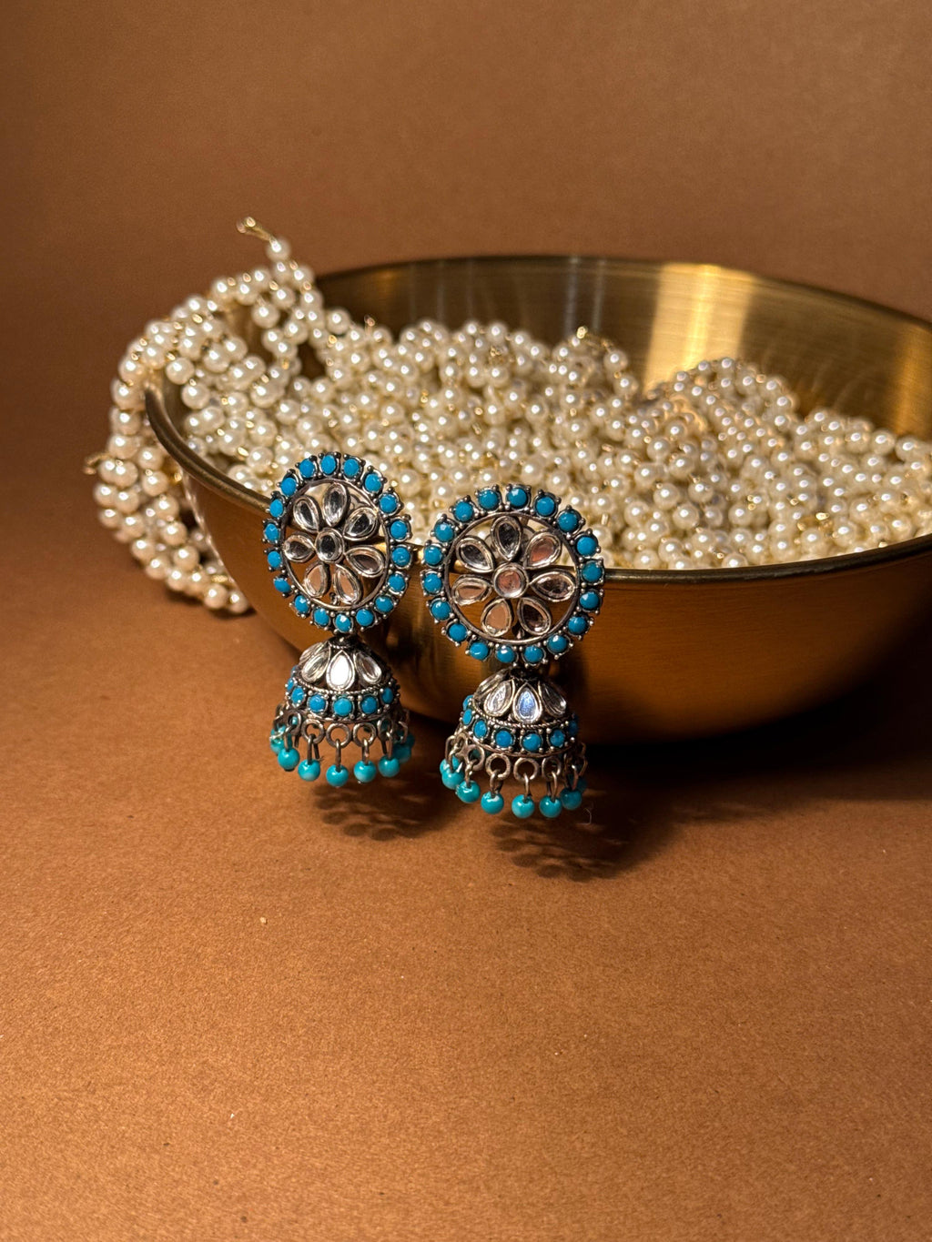 Zaria silver earrings - Blue