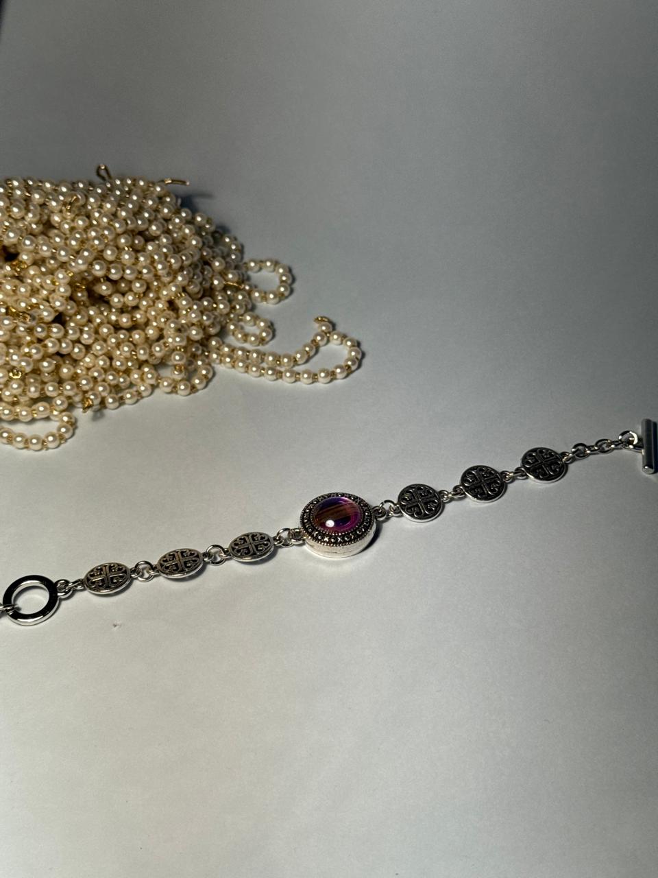 Halo Gem Bracelet - Purple