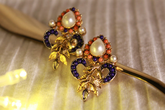 EFS-05  Gold Plated Crowns- Pearl Orange Purple