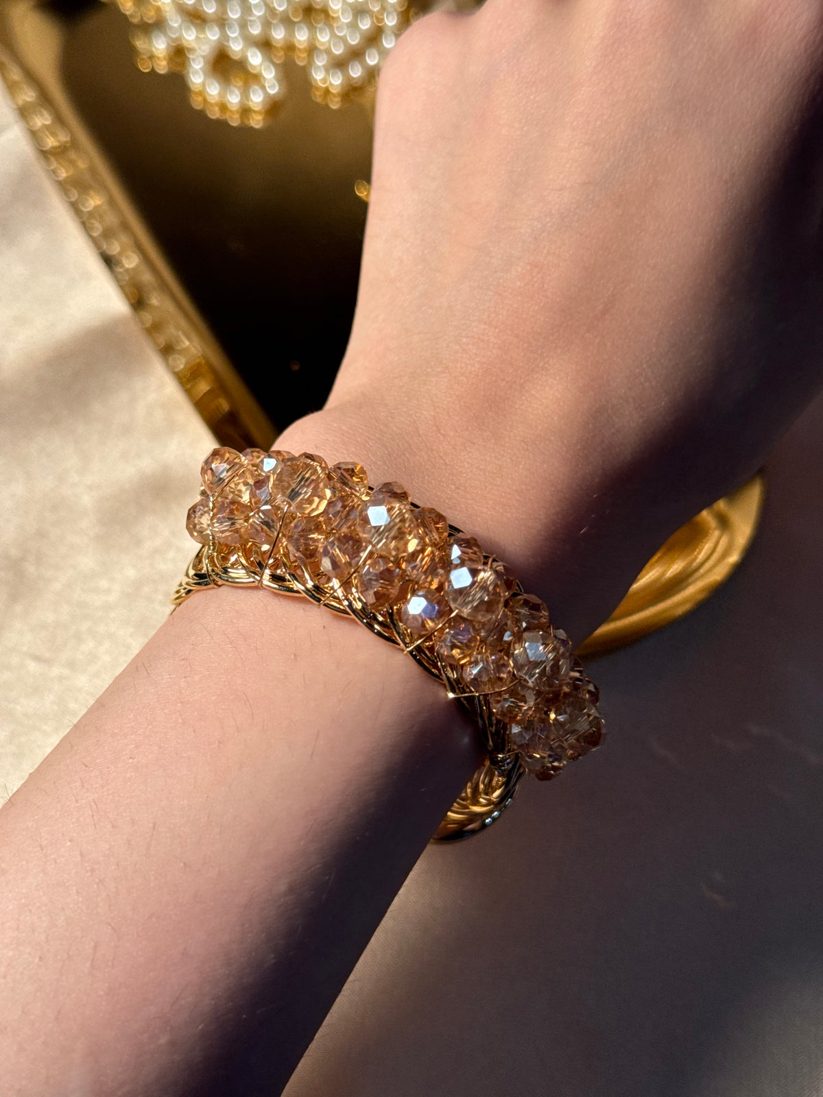 Gold bedazzled bracelet (kids collection)