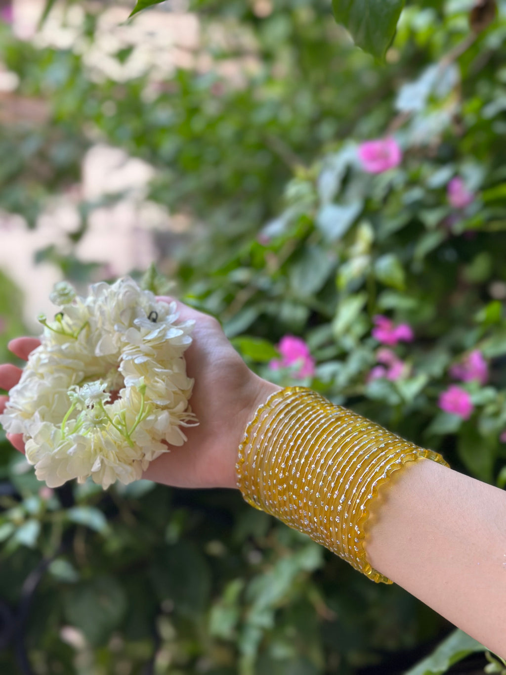 Raindrop bangle (6) lime