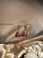 Zeenat jhumki khass collection-gold and brown