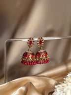 Dil kash jhumkay khass collection-gold and maroon