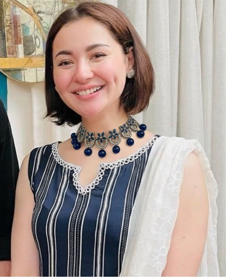 Nourah Set - Blue and Silver