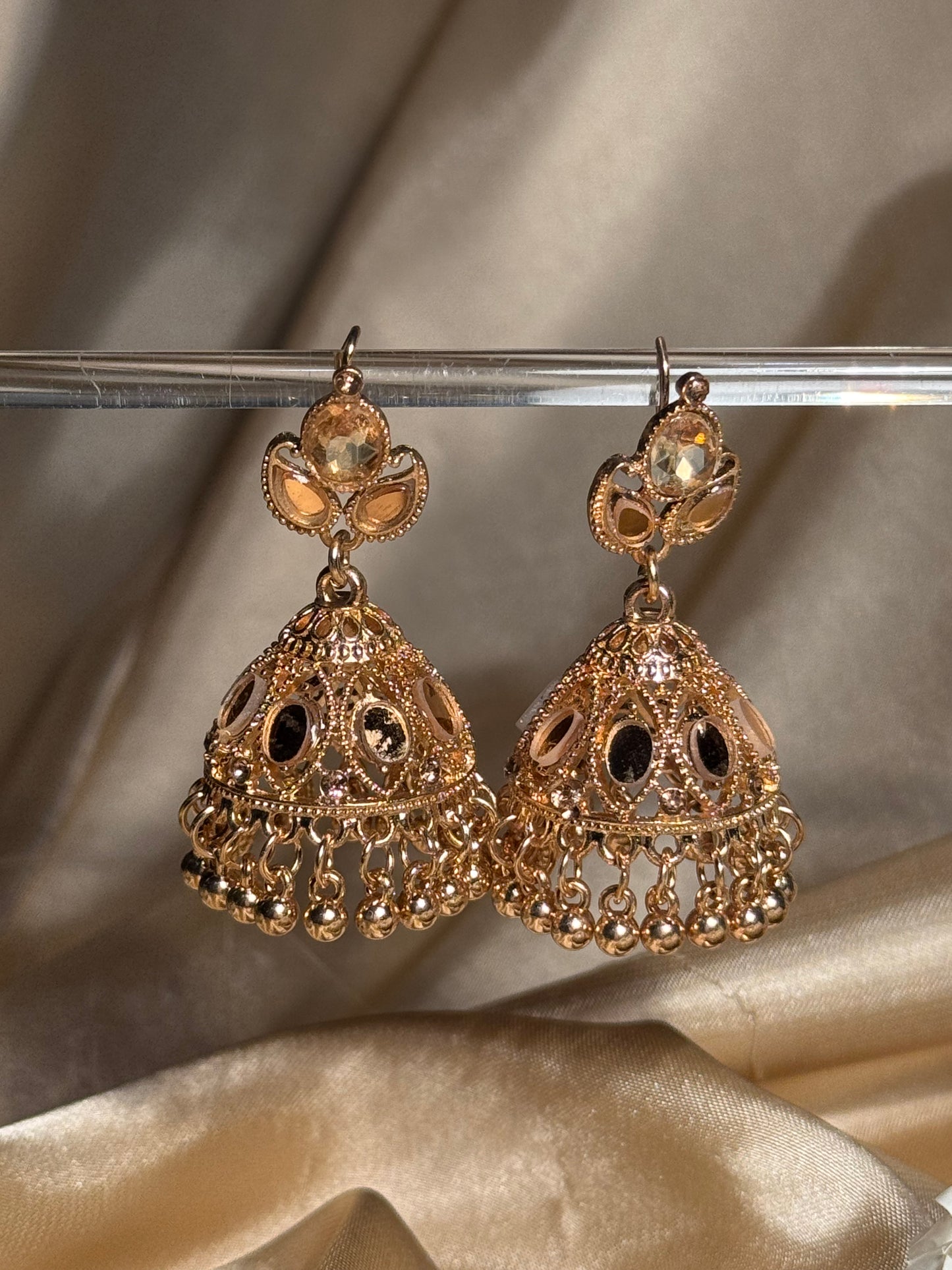 Ayna jhumki khass collection-copper