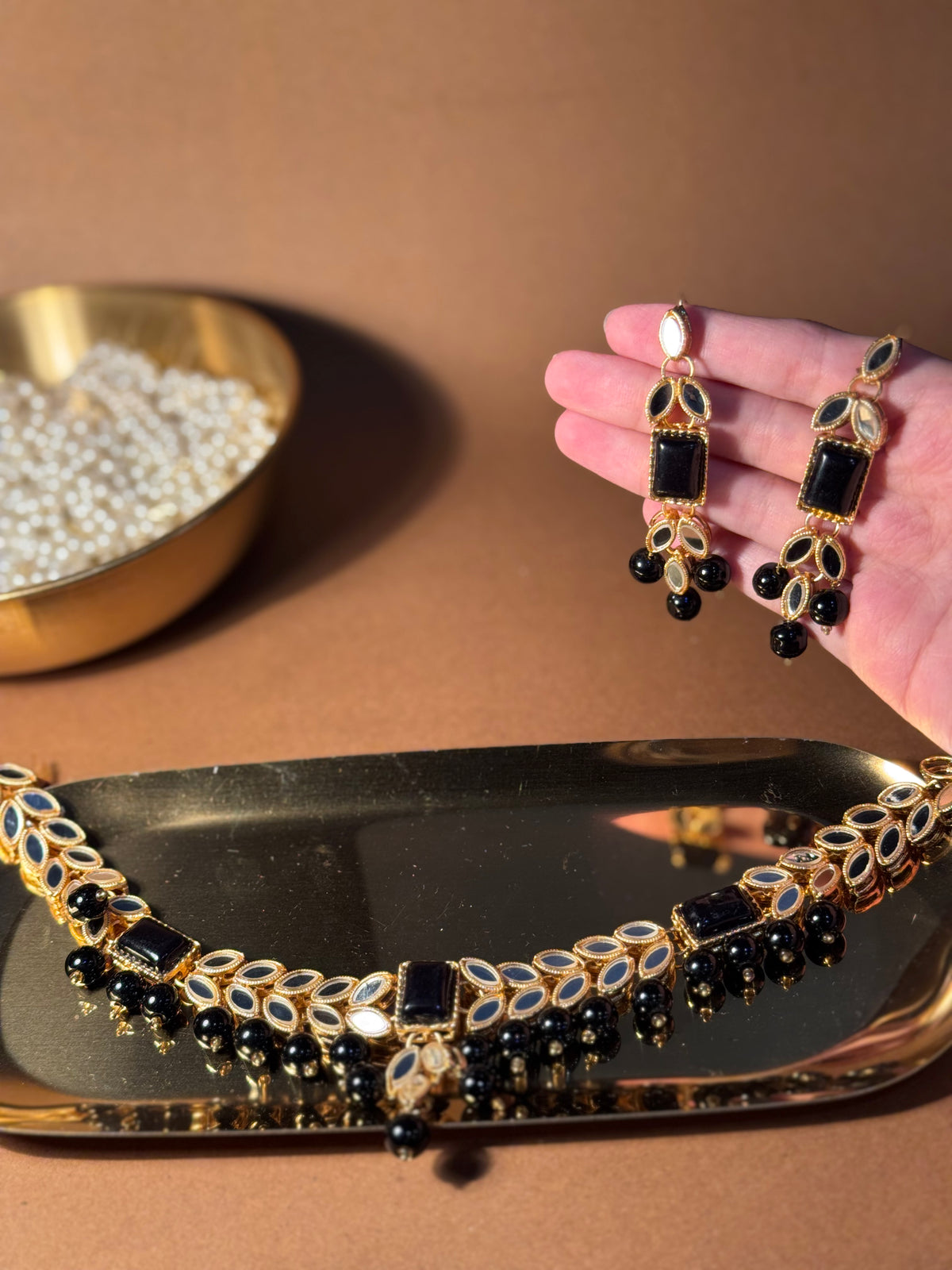 Kundan sheesha - black