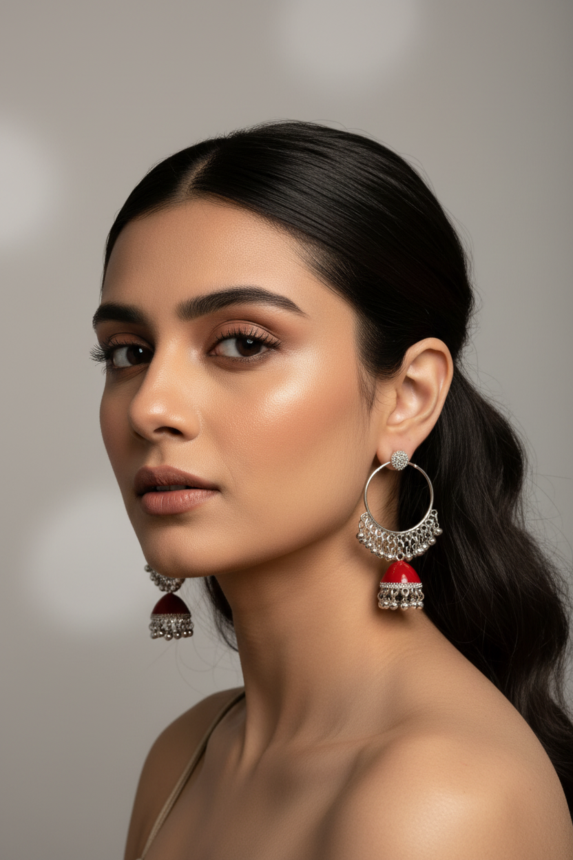 Moti Meena Bali (maroon)