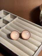 Plain summer breeze round earrings - Off White