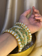 Moti Rani bangles - Green (sage)