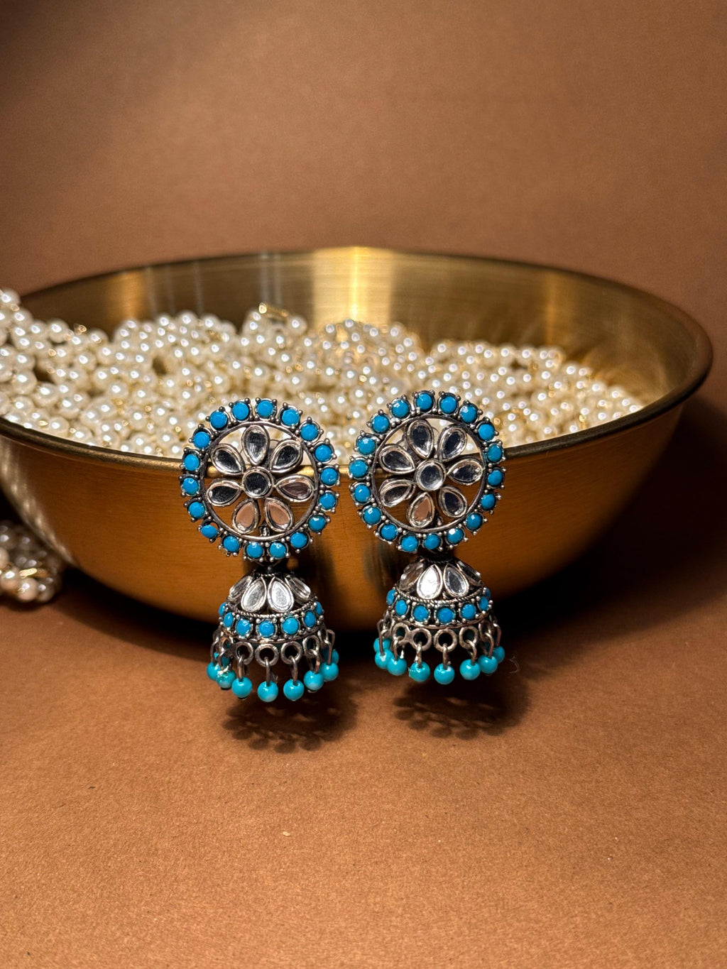 Zaria silver earrings - Blue