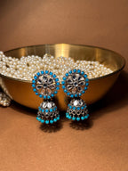 Zaria silver earrings - Blue