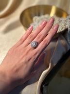 Droplet Ring silver - Light Pink