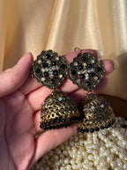 Sarah jhumki black- rozana