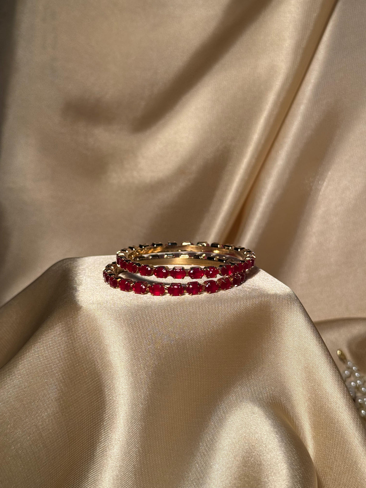 Glimmer bangles Gold - Red (kids collection)