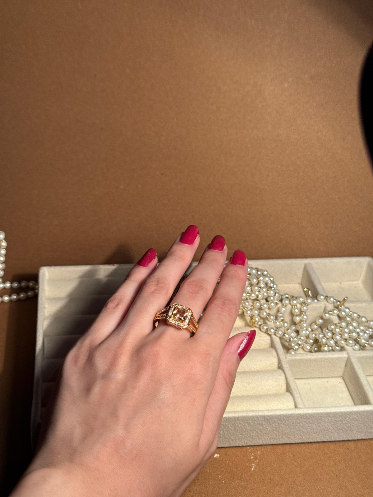 Gem Ring Gold - Red