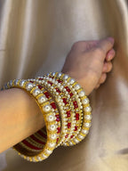 Moti Rani bangles - Red