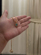 Oval Gem Necklace (Green)