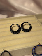 Black circle hoops- rozana
