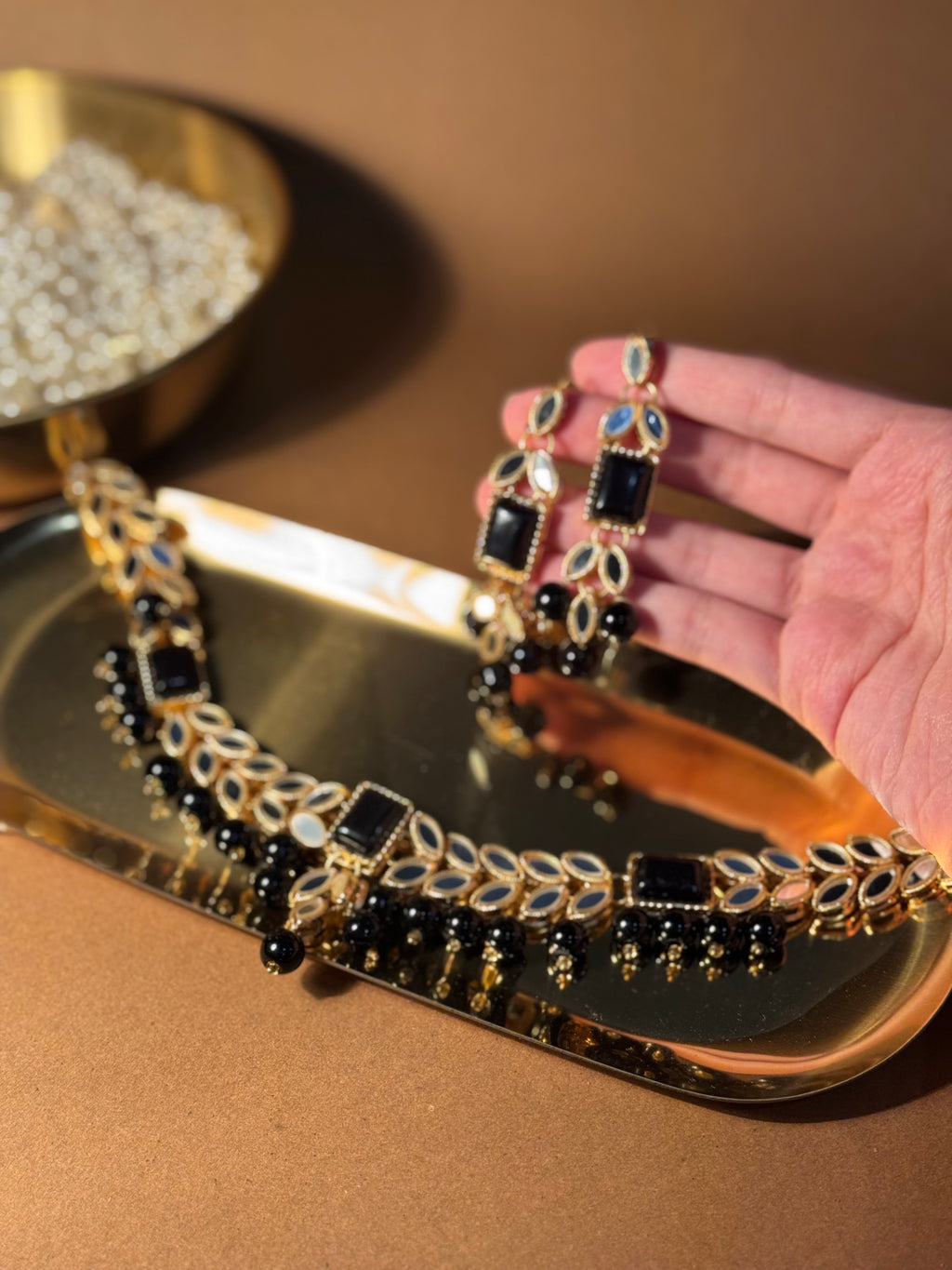 Kundan sheesha - black