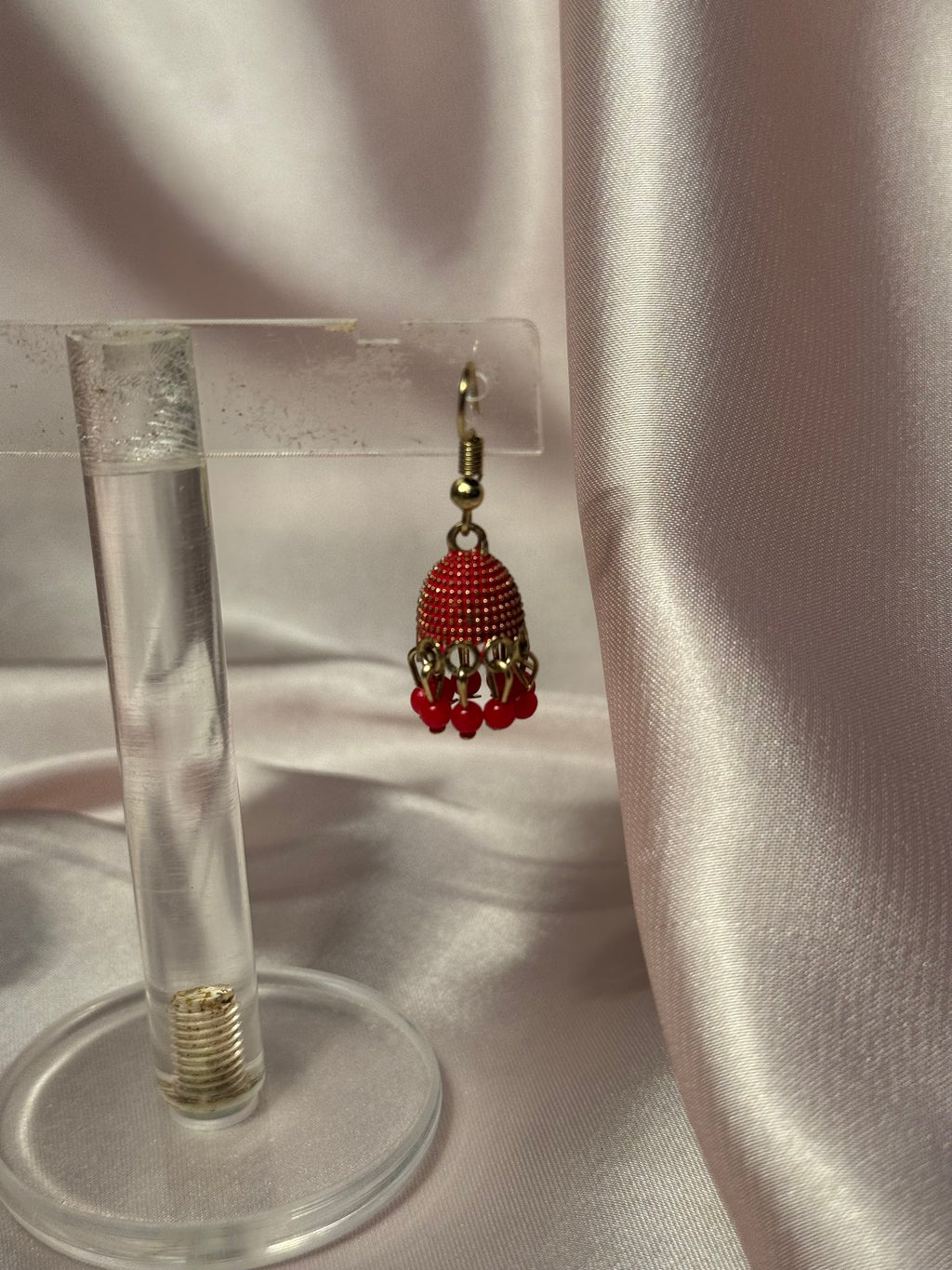 Red Jali jhumki - rozana