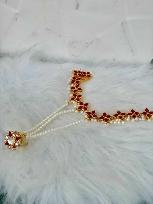 Hath Phool - Angla - Gold and Red
