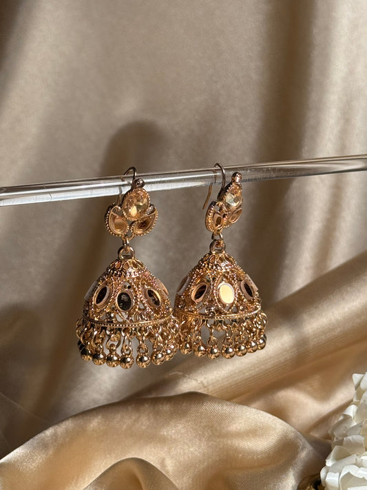 Ayna jhumki khass collection-copper