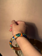 Rangeen Cuff (bracelet) - Blue & Green
