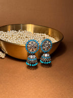 Zaria silver earrings - Blue