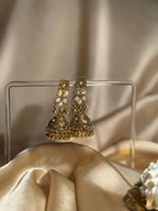Dadi ki antique jhumkiyan khass collection- grey and gold