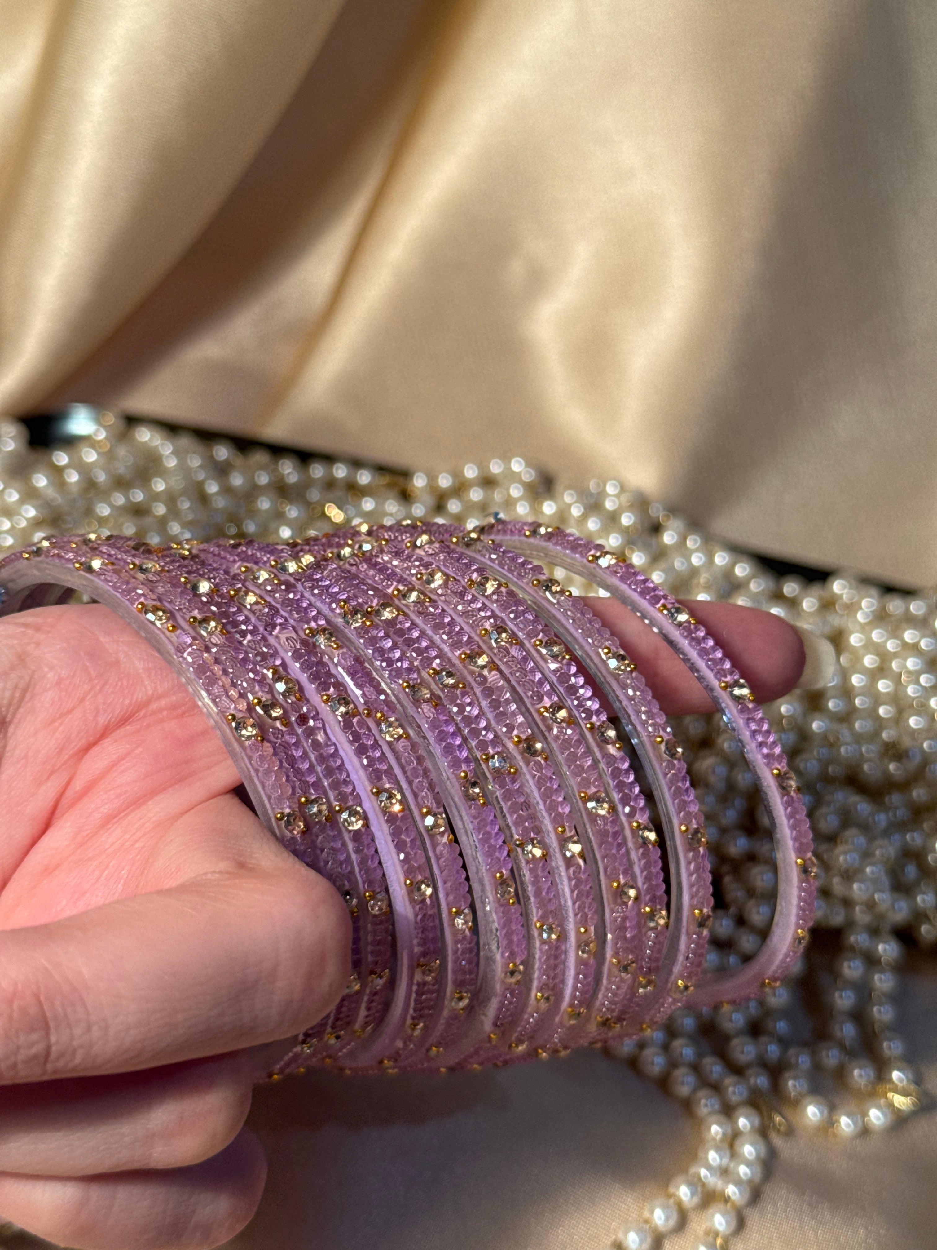 Gem bangles purple