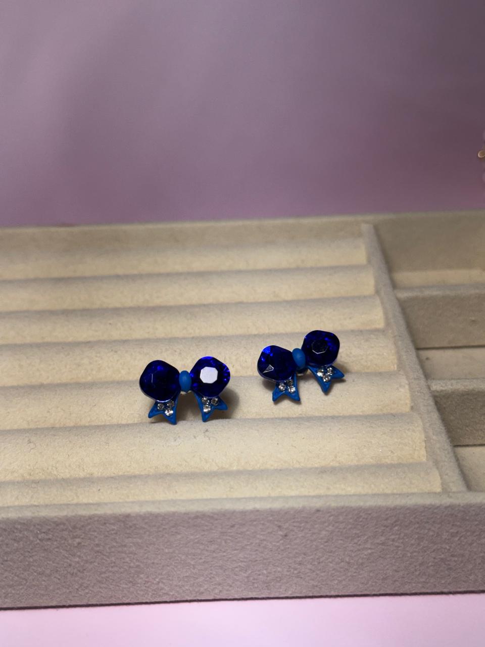 Bow Ties Studs - Dark Blue
