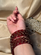 Gem bangles maroon