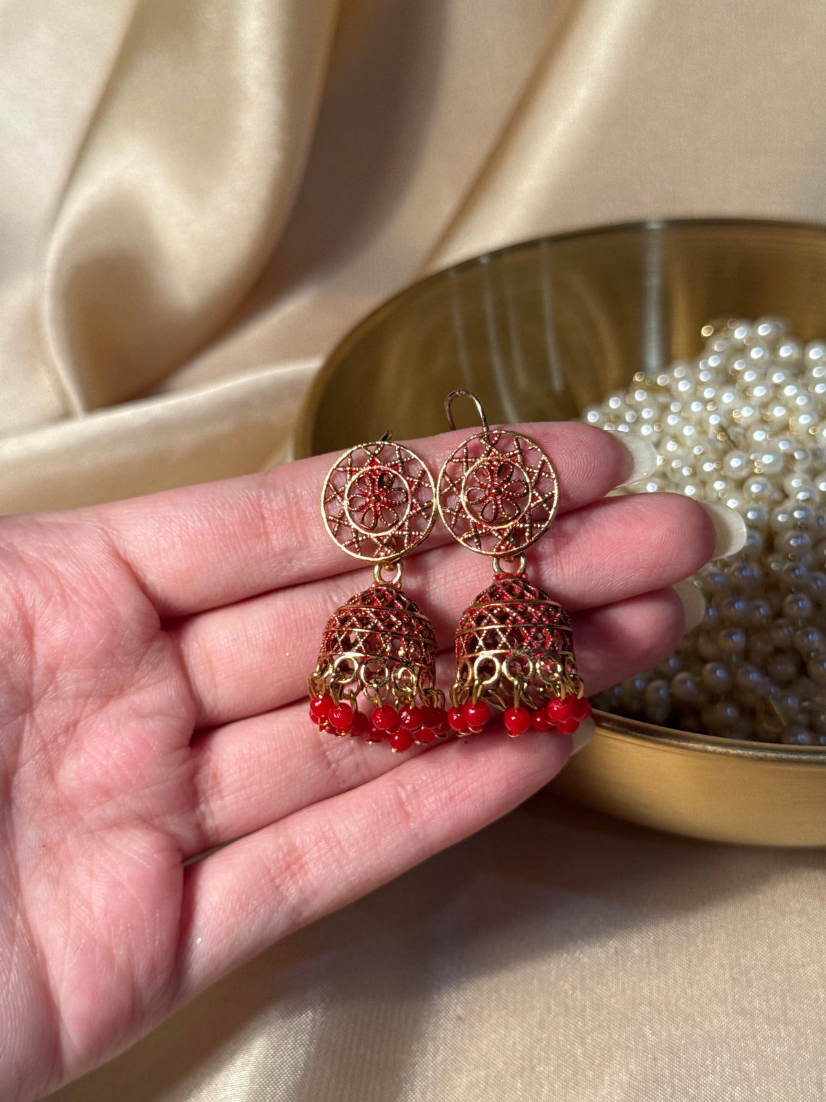 Soraj jhumki red- rozana