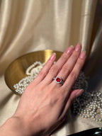 Circle Ring Silver - Red