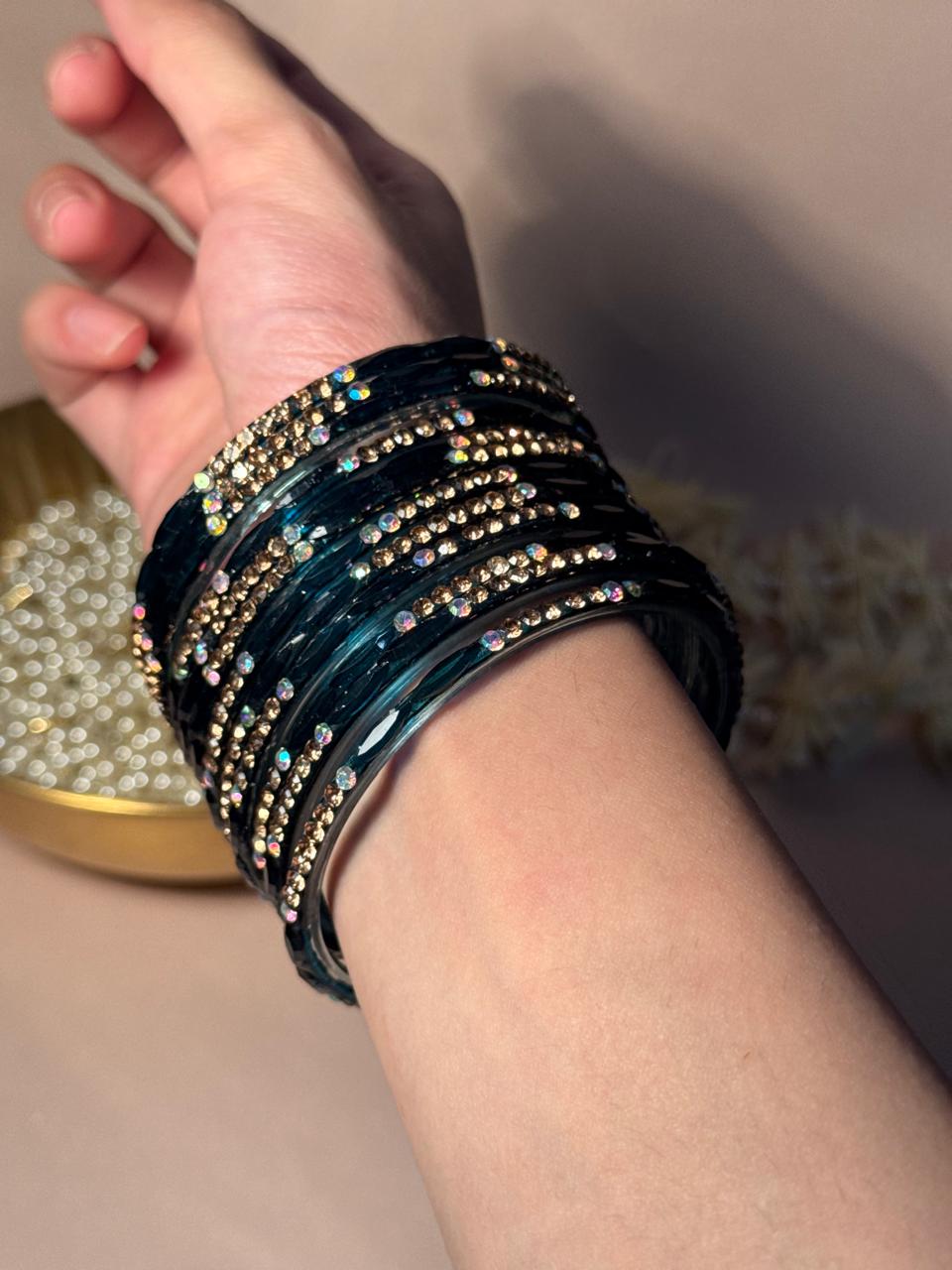 Nageena Bangles - Blue