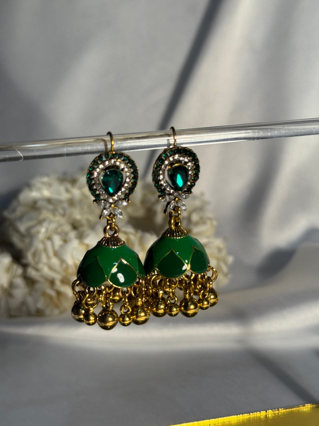 droplet bedazzled Rang-e-desi green
