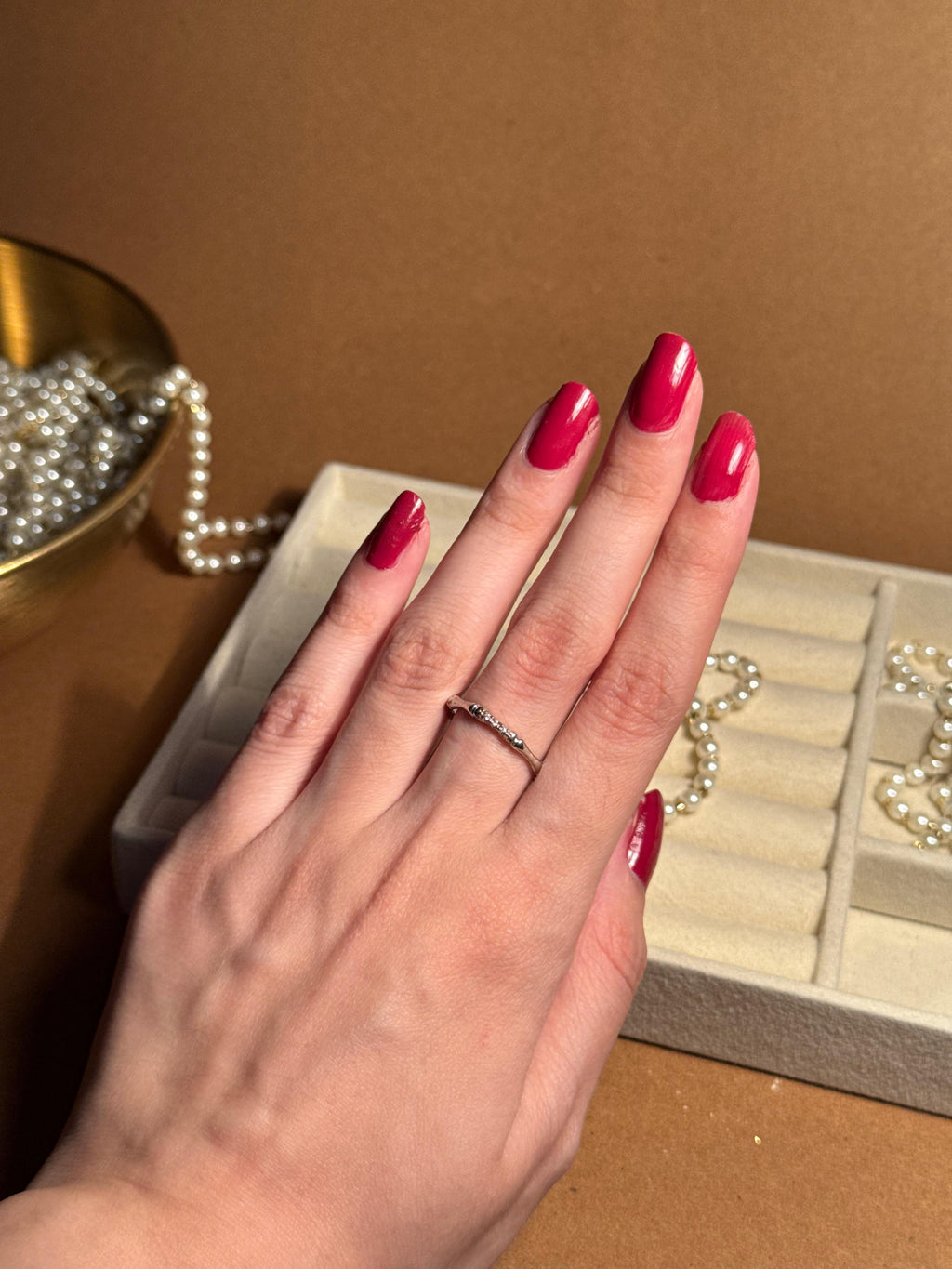 Elara Dotted Silver Ring