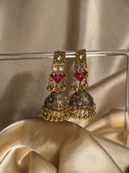 Dadi ki antique jhumkiyan khass collection- maroon and gold