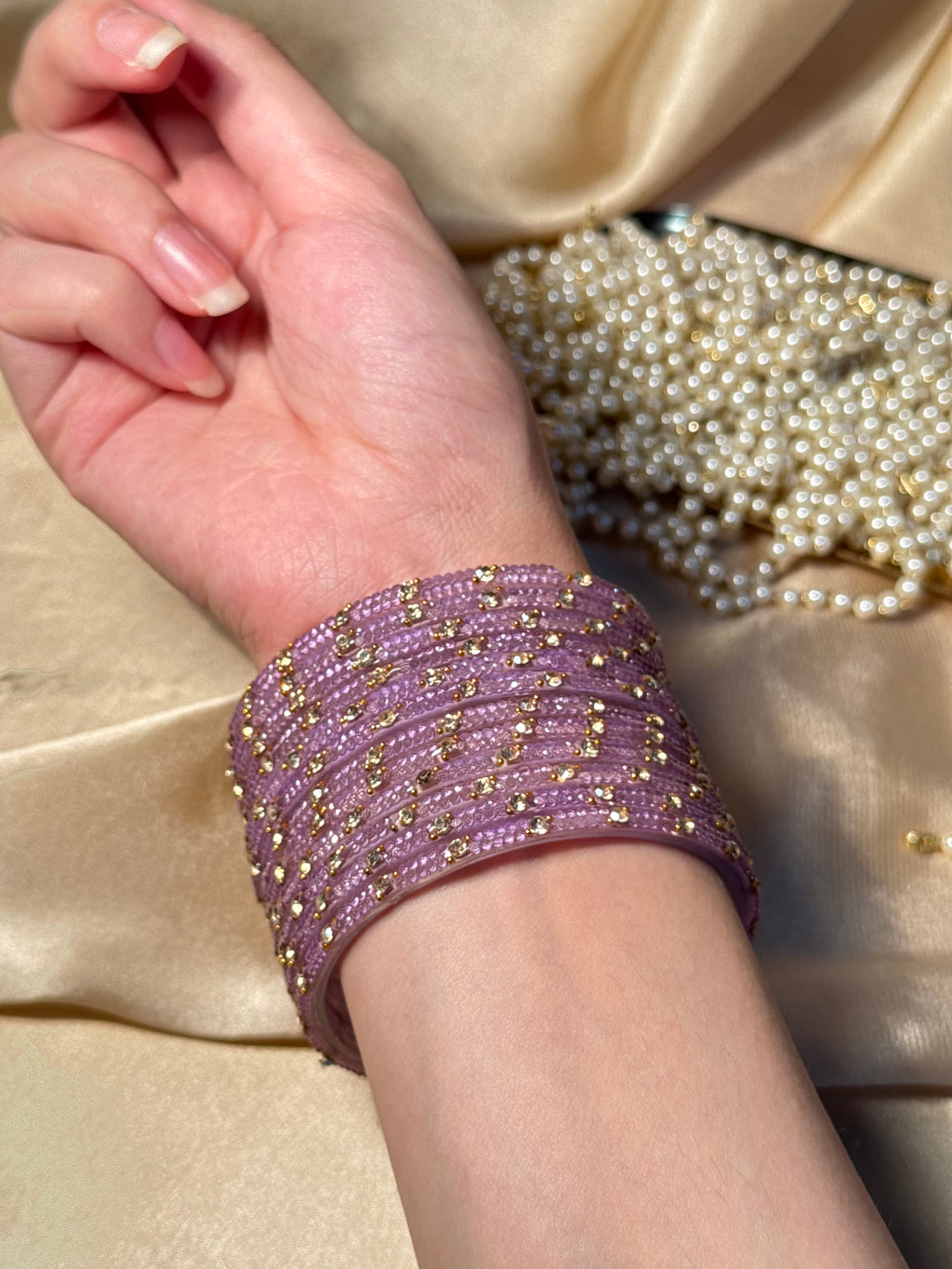 Gem bangles purple