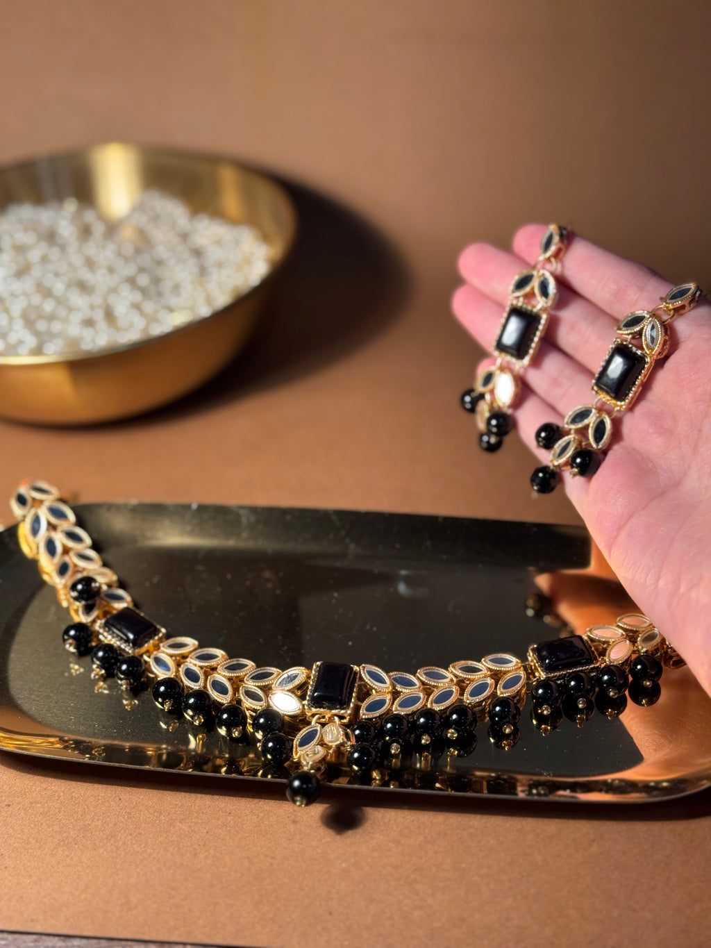 Kundan sheesha - black