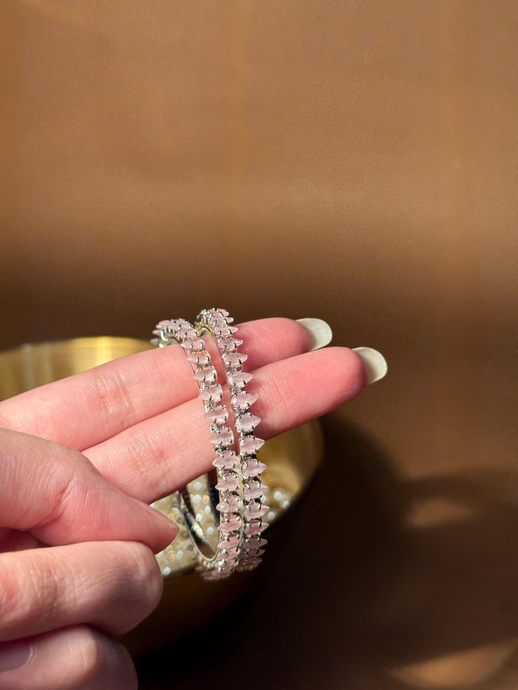 Luna bangles Silver - Pink  (kids collection)